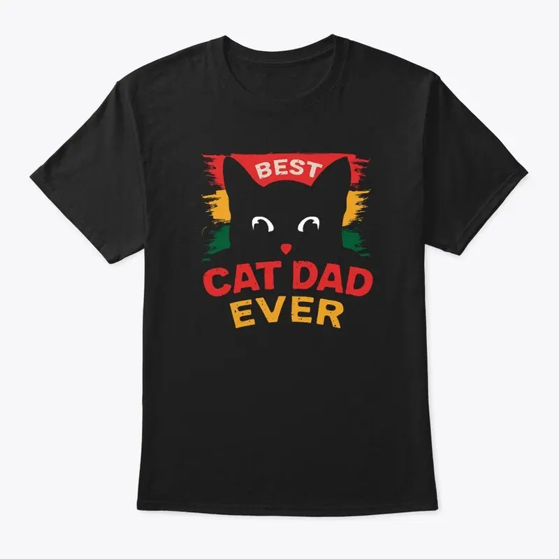 Best Cat Dad Ever T-shirt Design