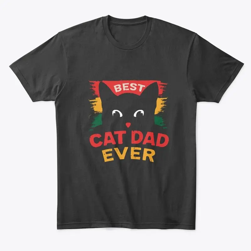 Best Cat Dad Ever T-shirt Design