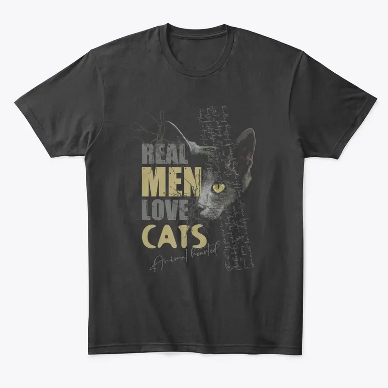 Real men love cats tshirt for cat lovers